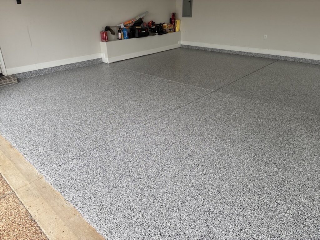 Garage Flooring Finished in the color Midnight Gray