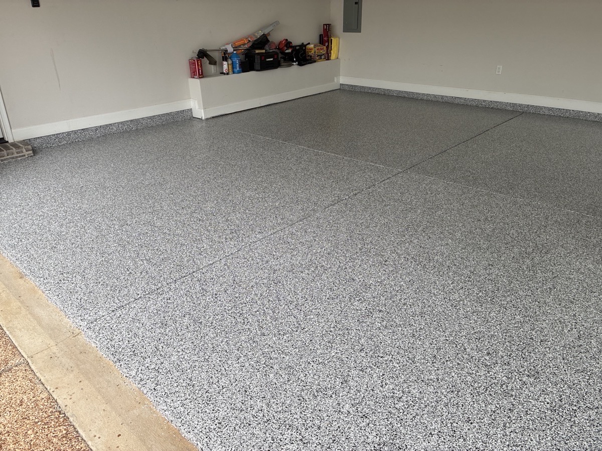 Garage Flooring Finished in the color Midnight Gray