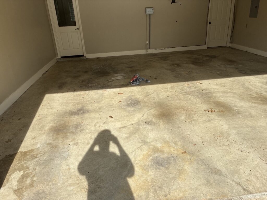 Stained Bare Garage Floor in Germantown, TN