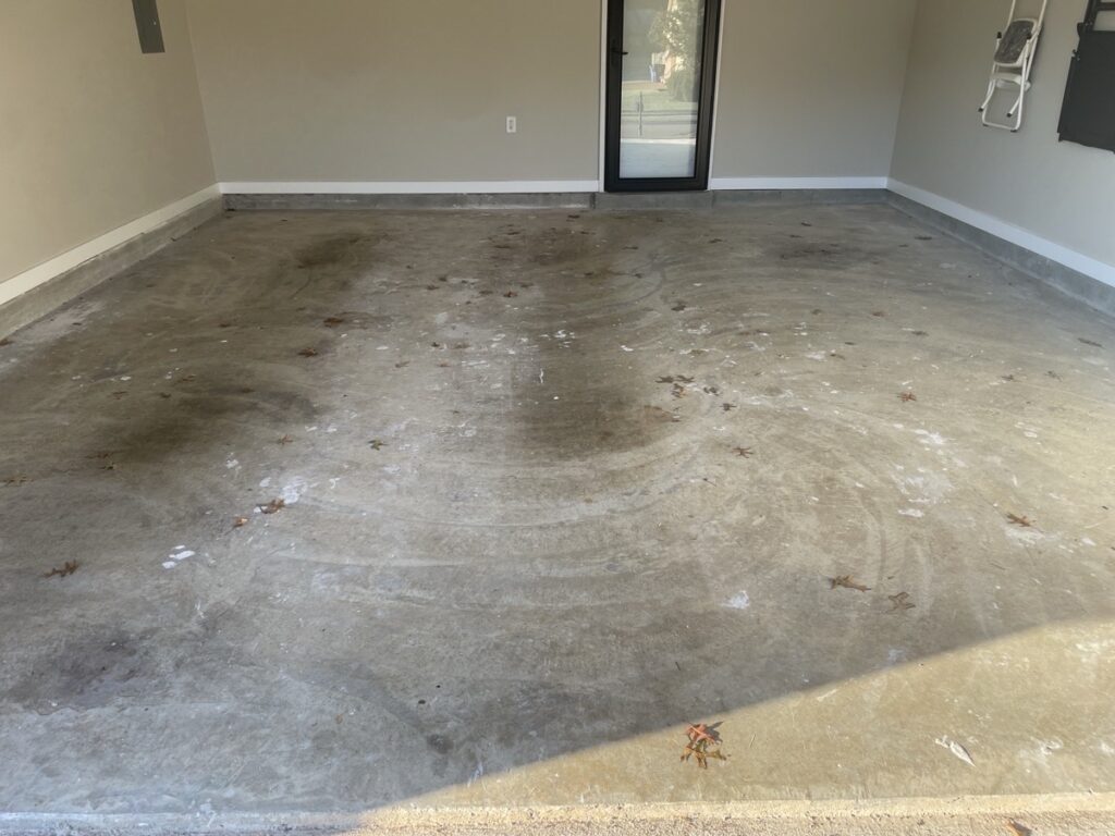 Germantown Garage Before Epoxy Coating