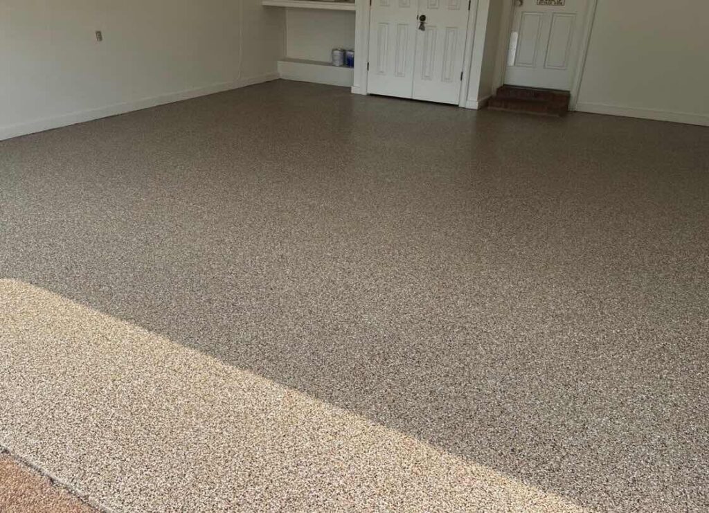 Garage Floor Coating in Memphis TN in the color taupe