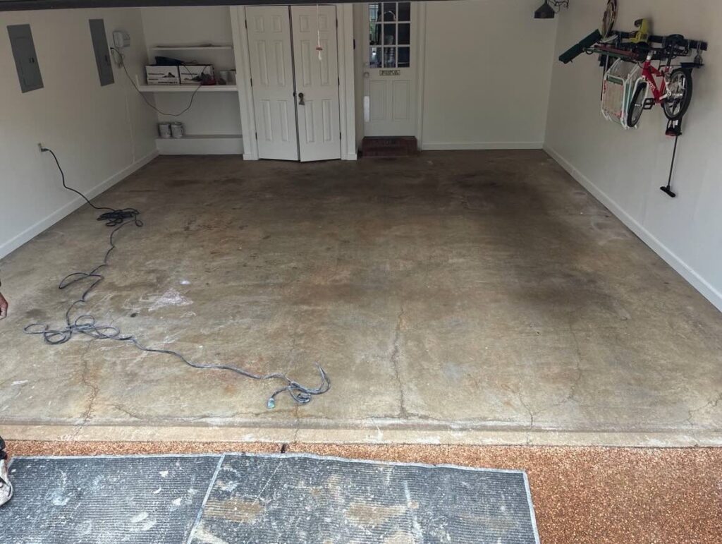 Stained Concrete in a garage
