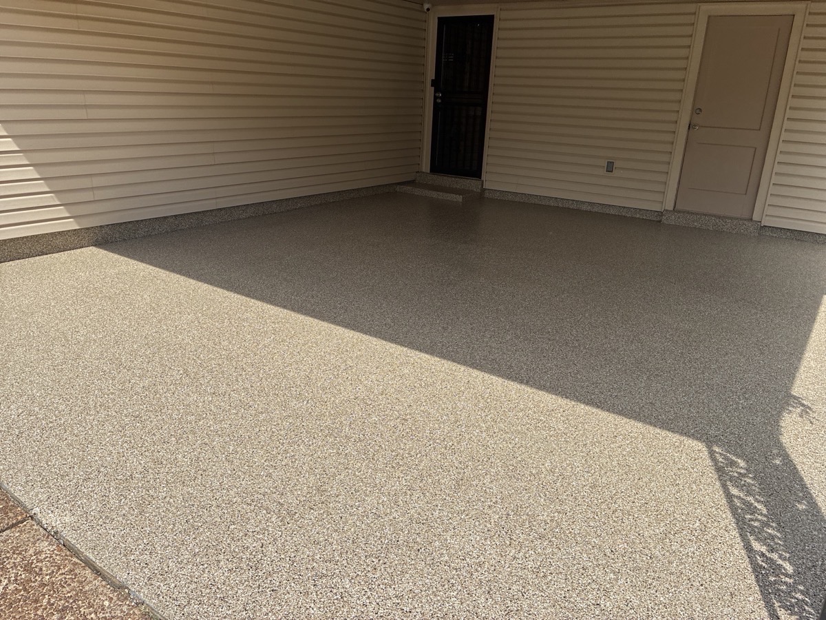 Taupe polyaspartic coating