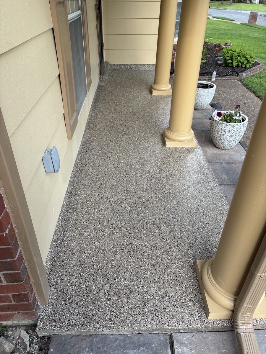 polyaspartic coated exterior concrete