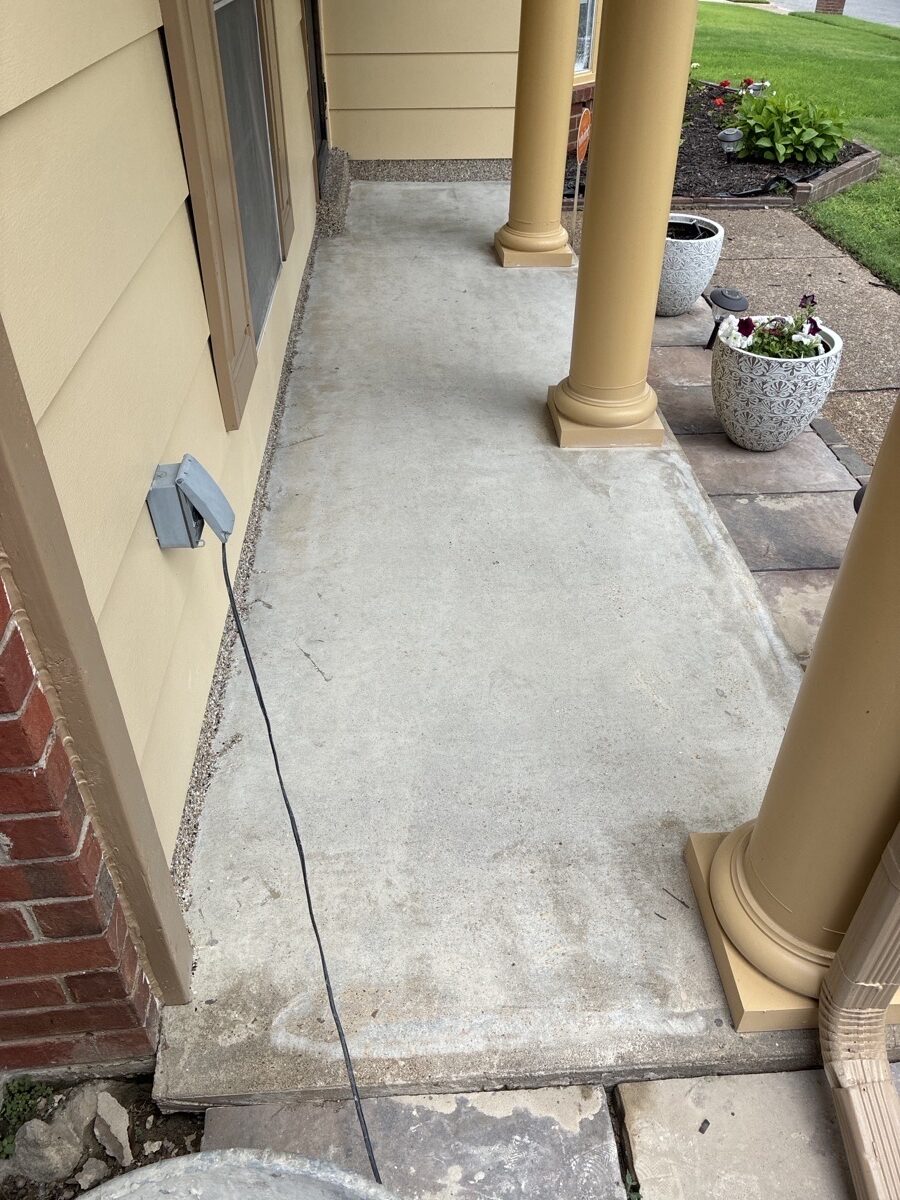uncoated exterior concrete
