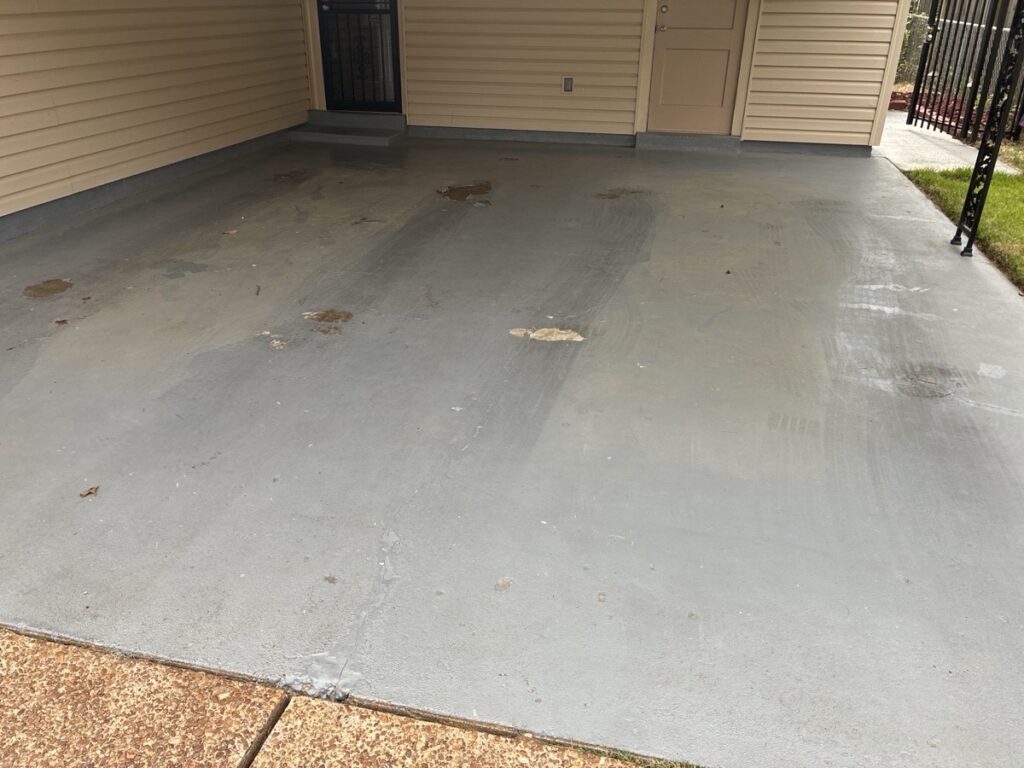 Patio with old epoxy
