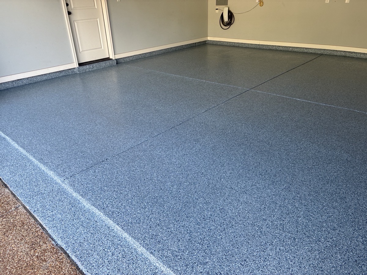 after garage floor coating