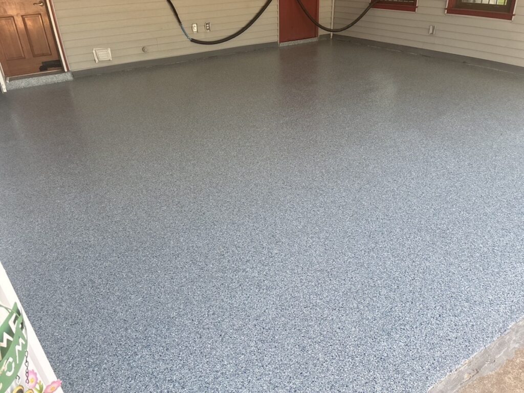garage with new garage floor coating in millington