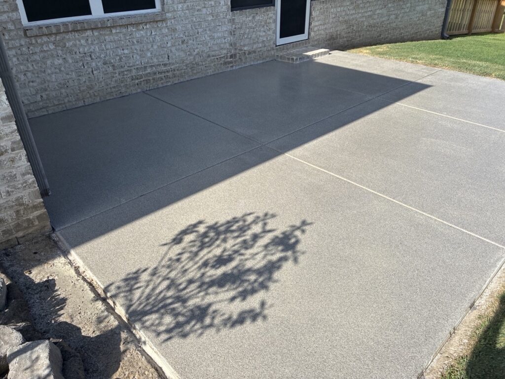 after concrete patio coating