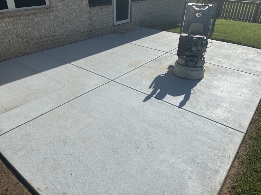 before patio concrete coating