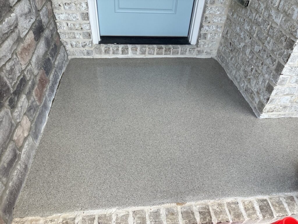 after concrete coating on front porch in arlington