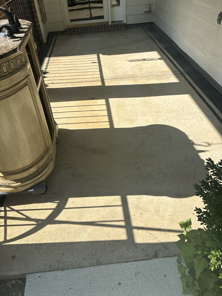 uncoated porch concrete