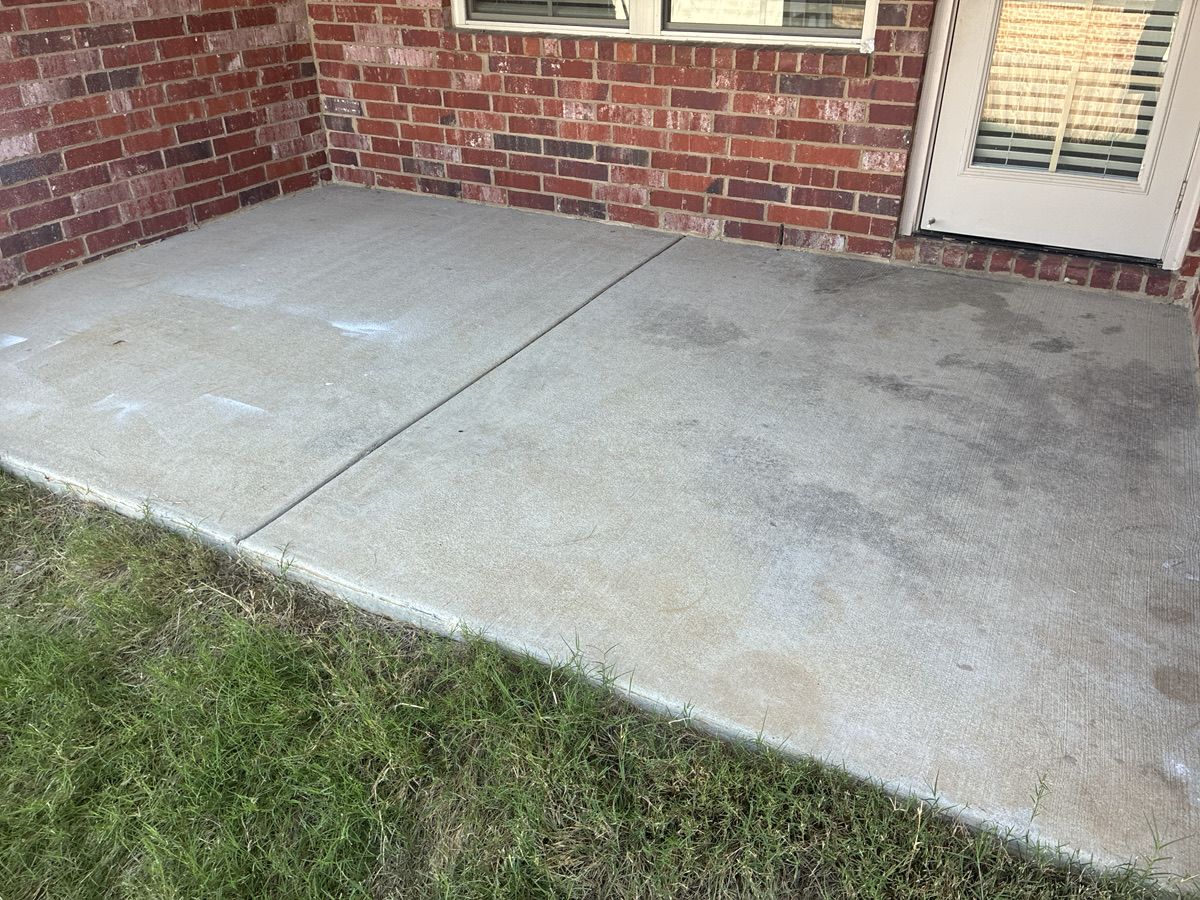 worn patio concrete