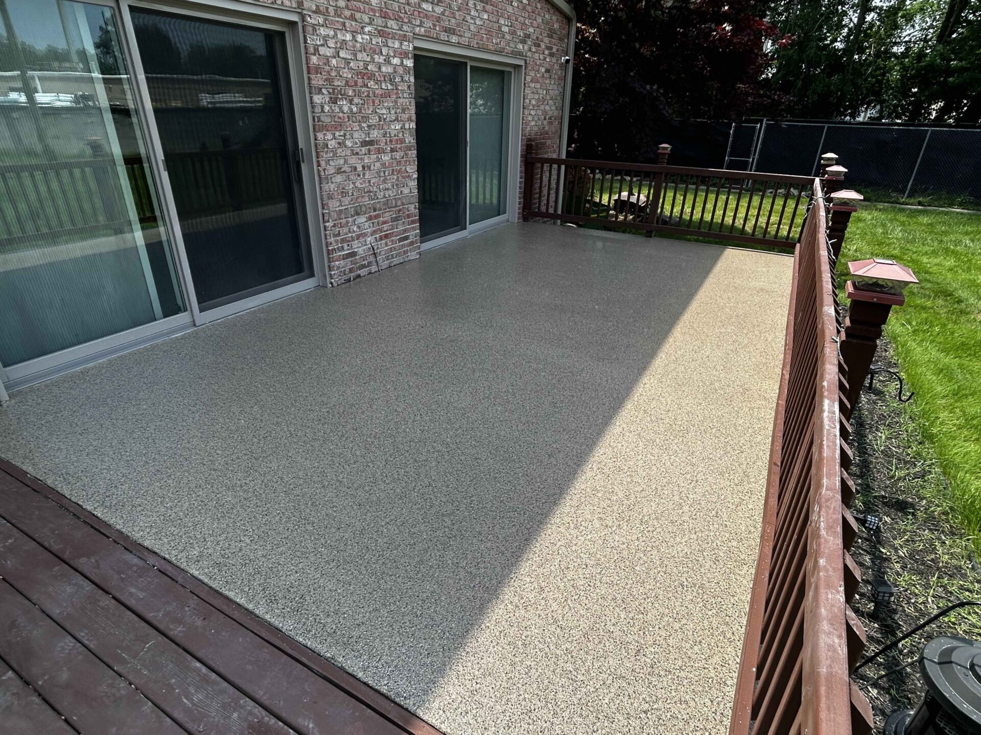 Deck covered in polyaspartic