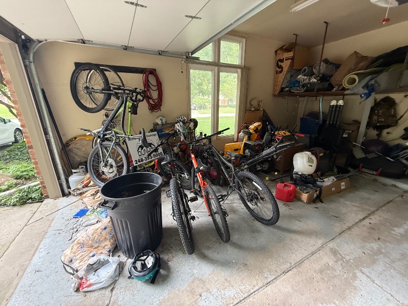 Cluttered garage