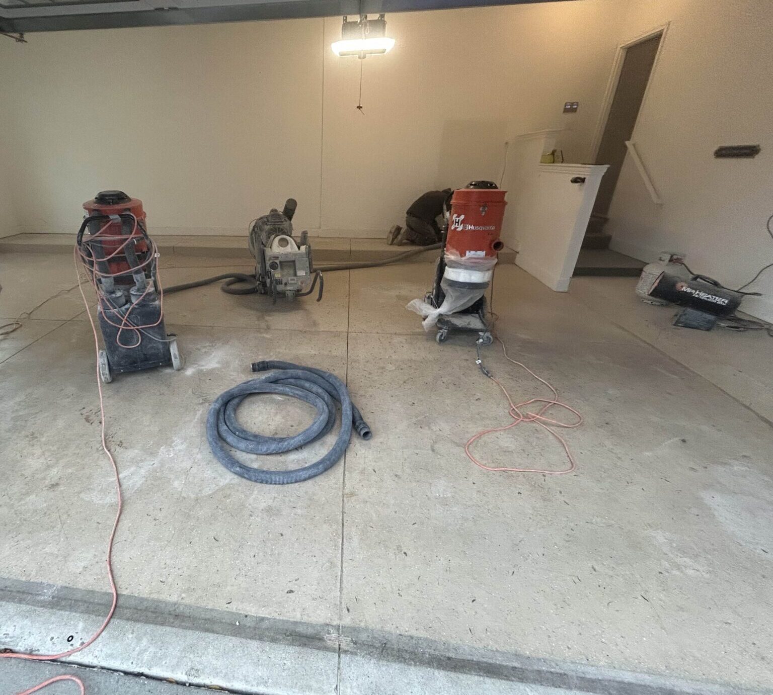 dingy garage concrete