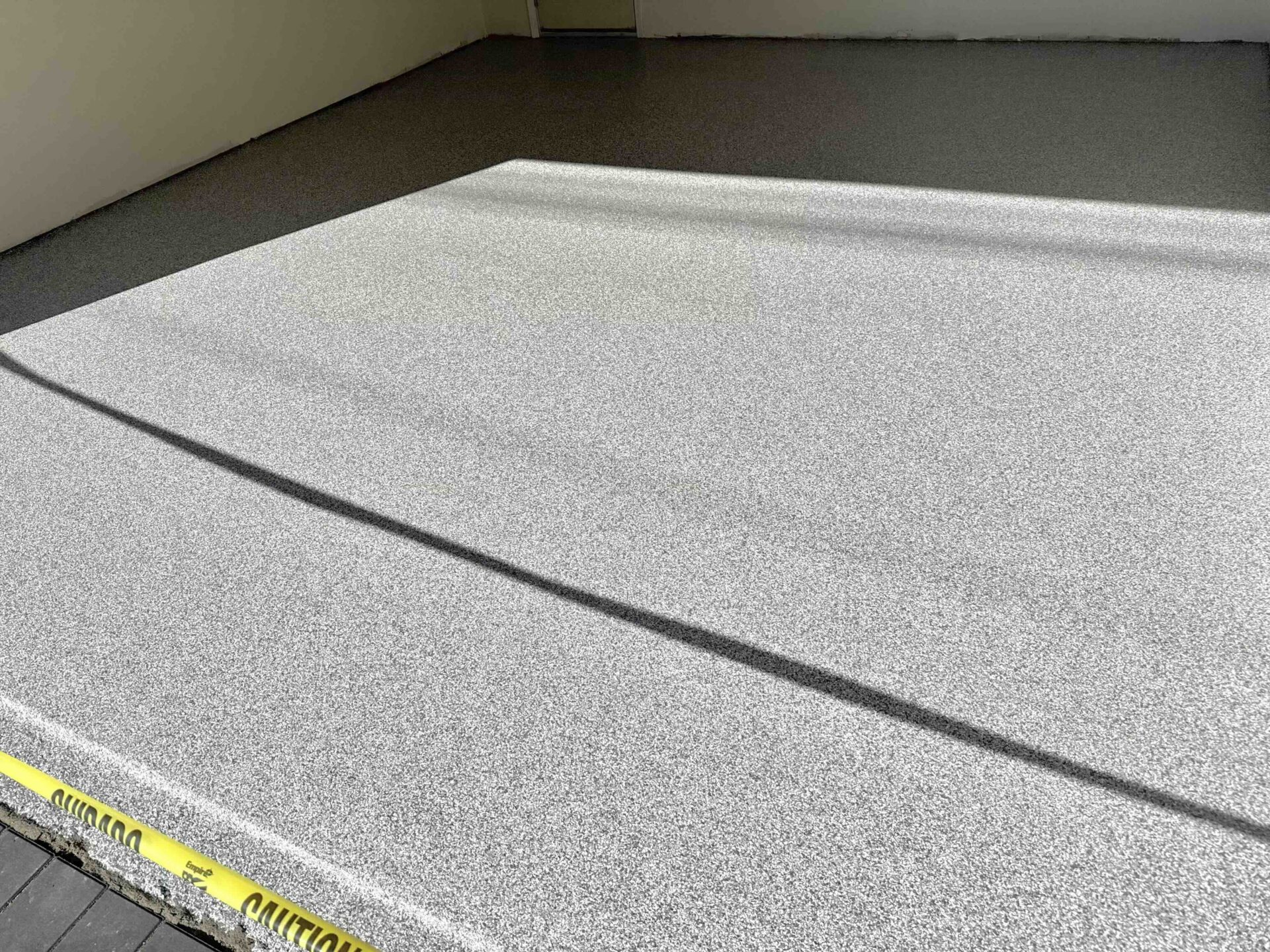 polyaspartic coated garage flooring