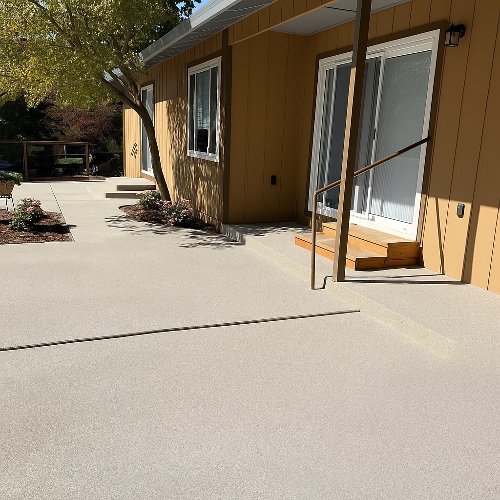 Patio Coating in Santa Rosa - Color: Almond