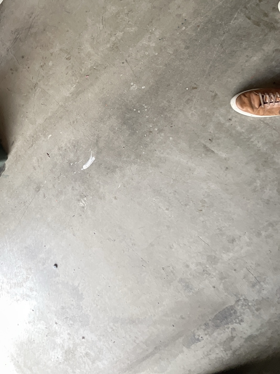 dingy uncoated garage concrete