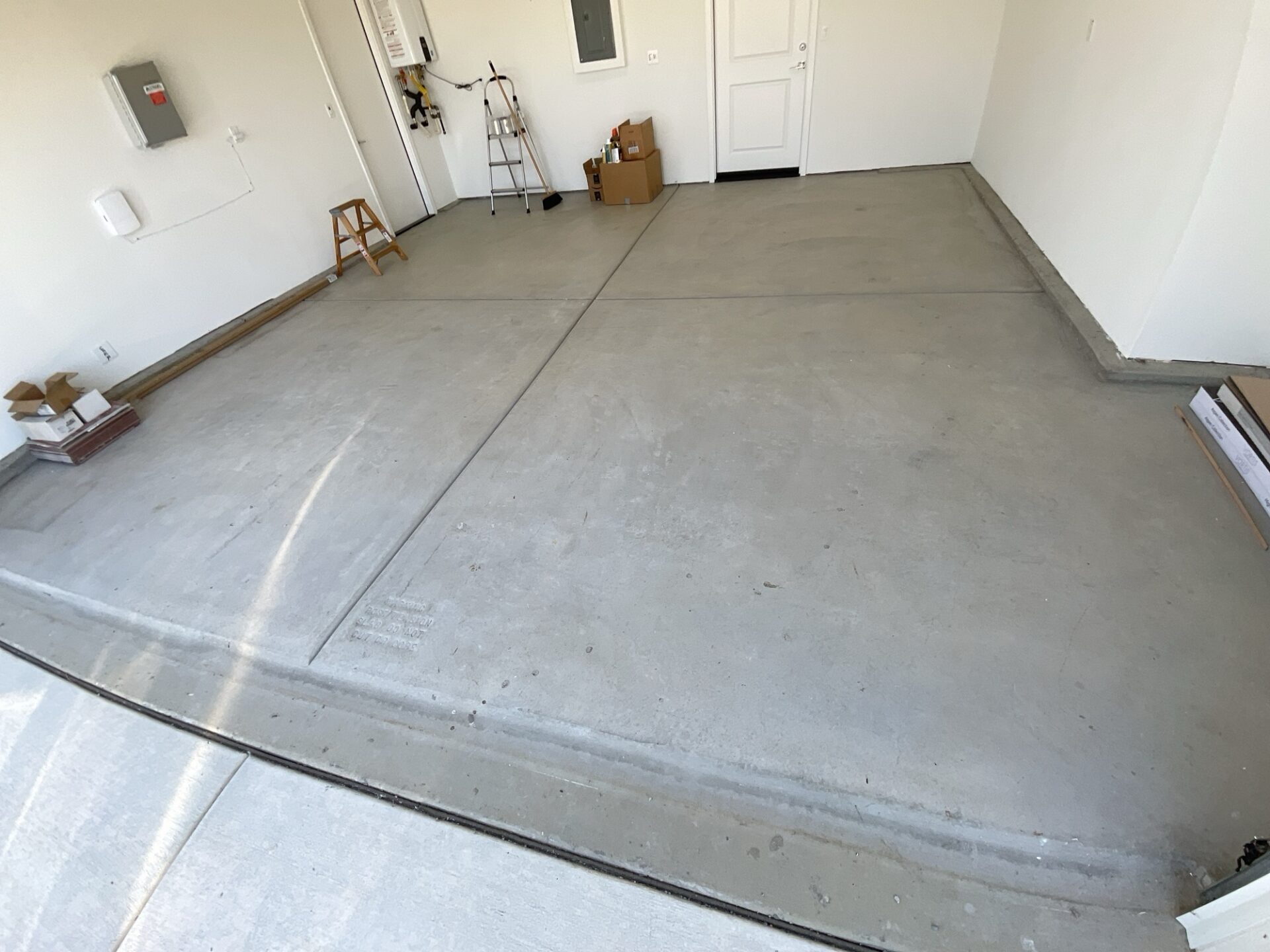 dingy garage concrete
