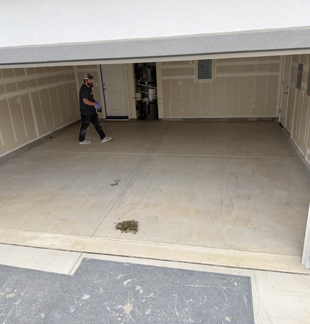 Concrete coating before in vacaville