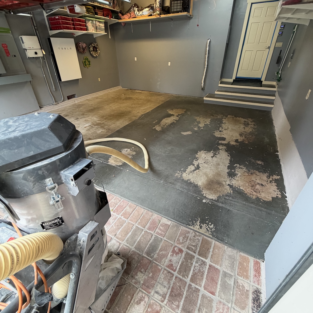 garage floor coating before in walnut creek CA