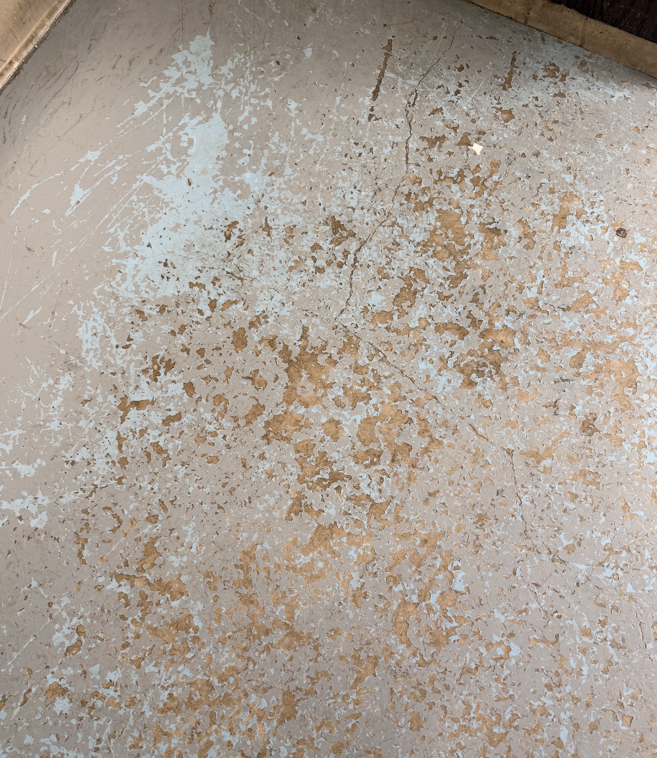 before garage floor coating in sonoma