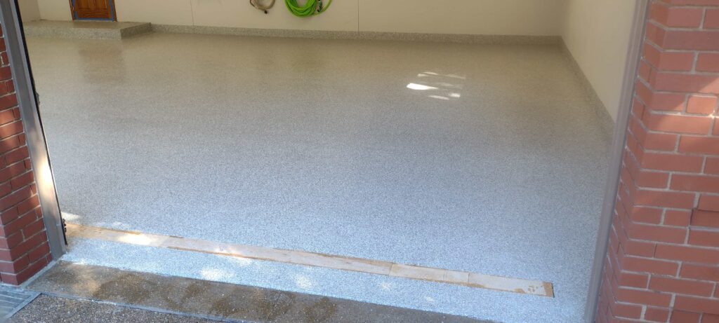 Garage Floor Coating in the color peppercorn in the Beaver Pennsylvania area