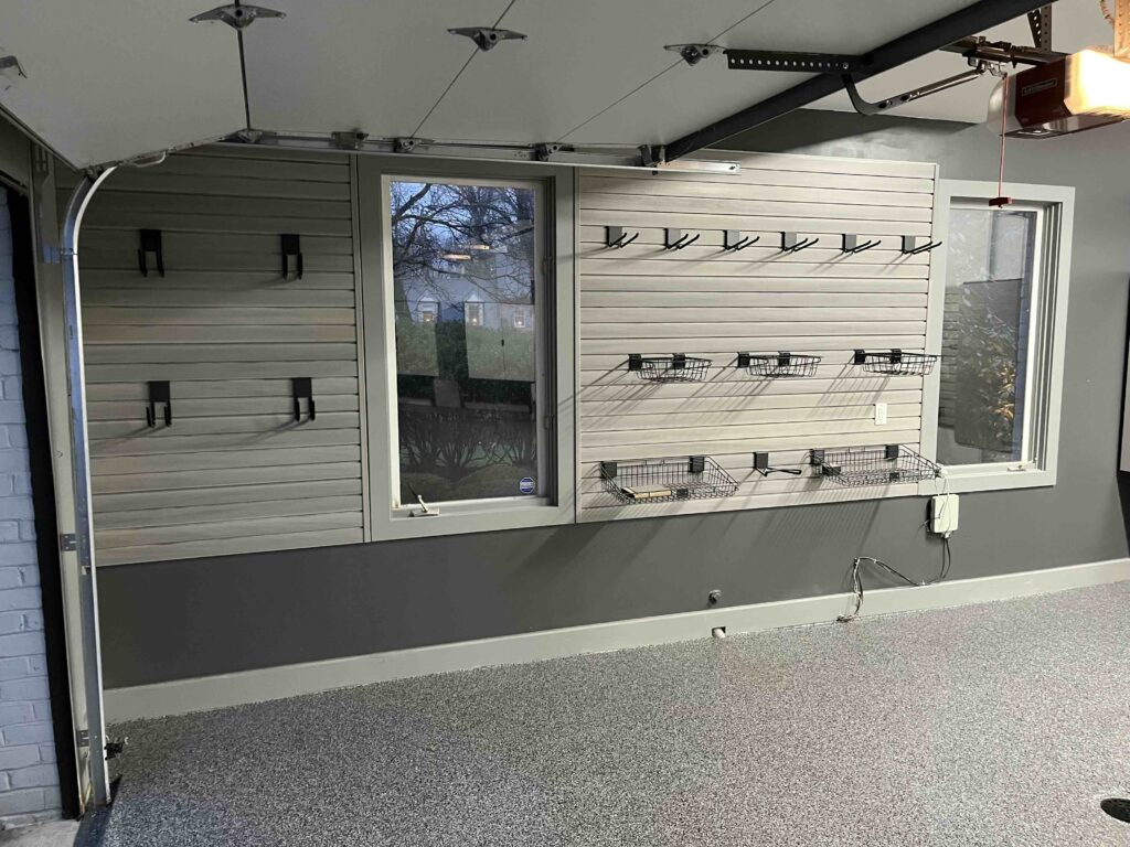 Slatwall in a garage in Warrendale