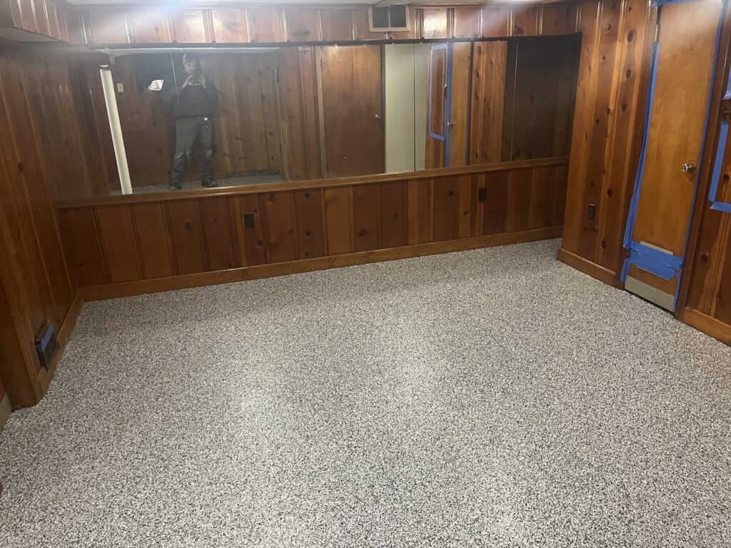 Basement Concrete Coating in Beaver Falls in the color Pewter