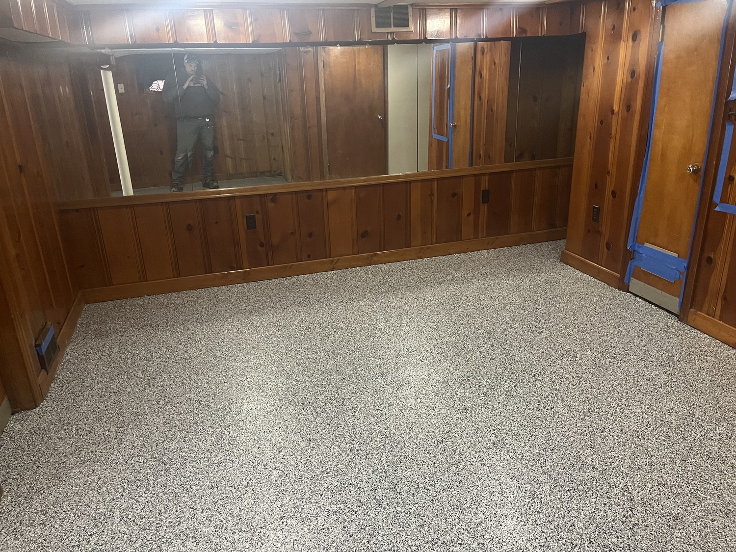 Basement Concrete Coating in Beaver Falls in the color Pewter