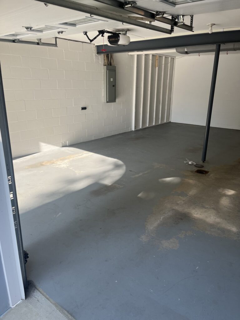 Stained Old Epoxy Garage Floor Coating in Pittsburgh Metro Area