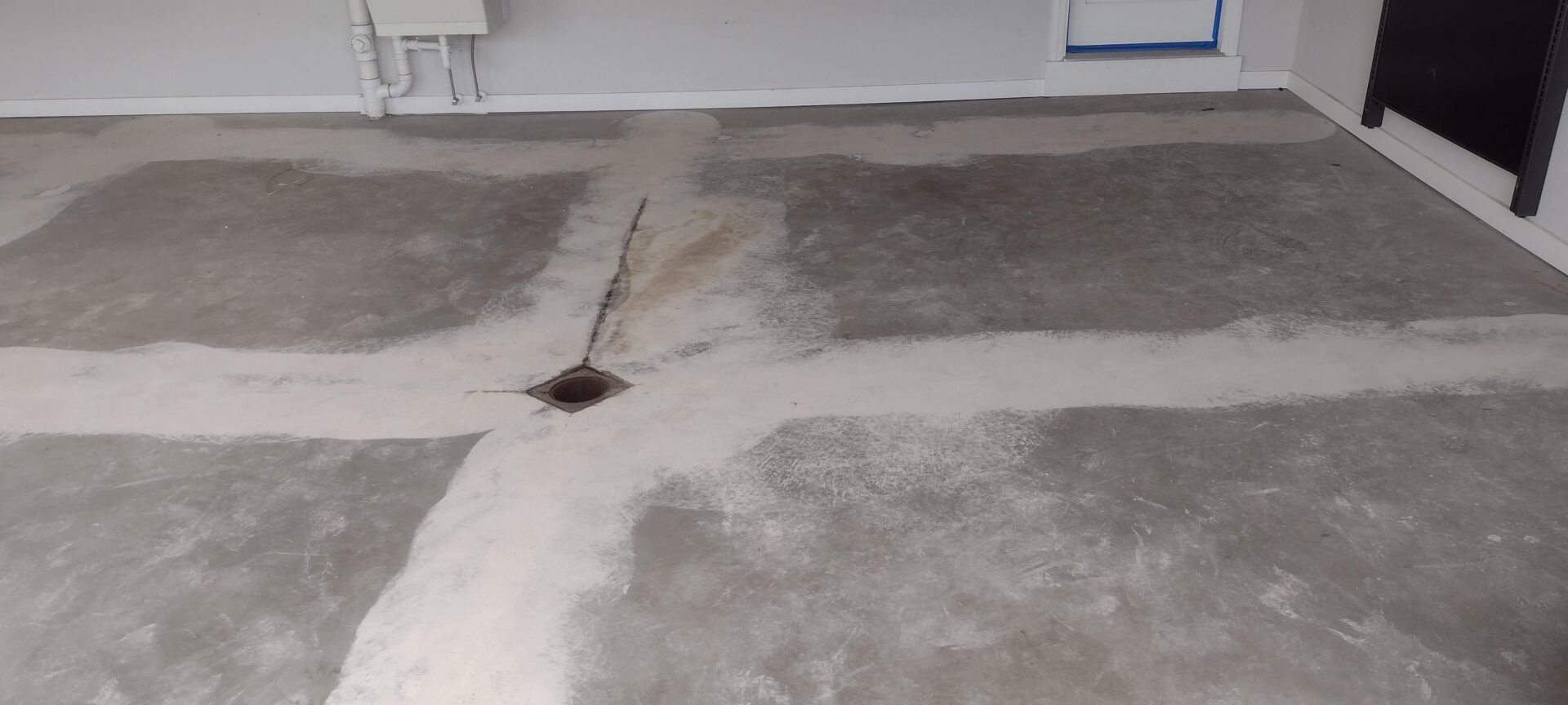 Cracked Garage Floor Prepped for Garage Floor Coating