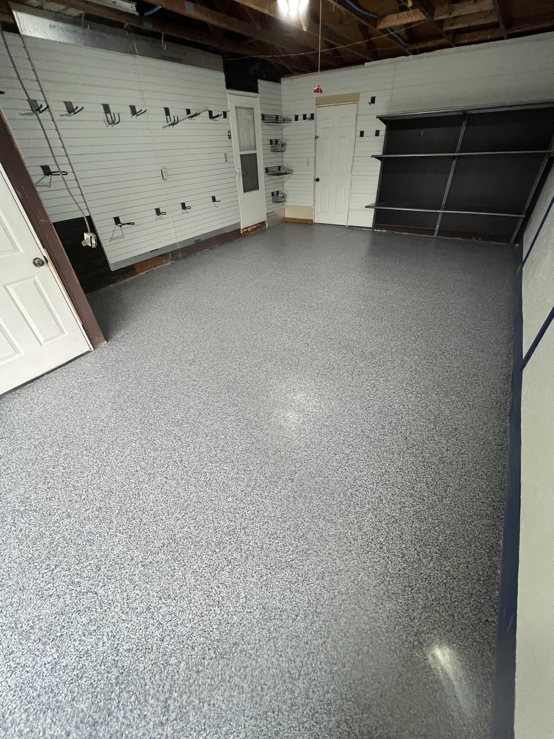 New garage floor coating and storage