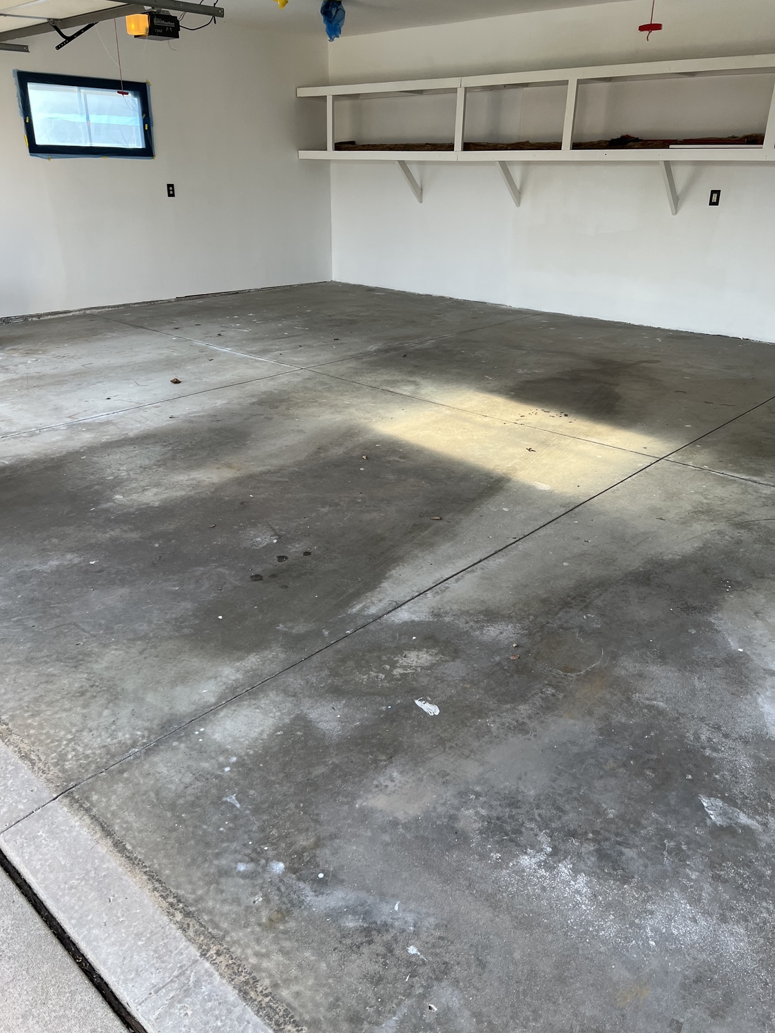 Dingy garage concrete
