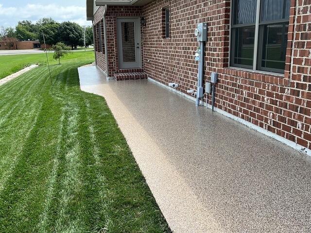 outdoor walkway concrete coating in belleville
