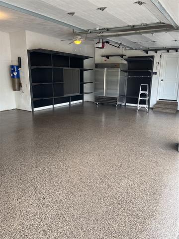 Garage floor coating and storage