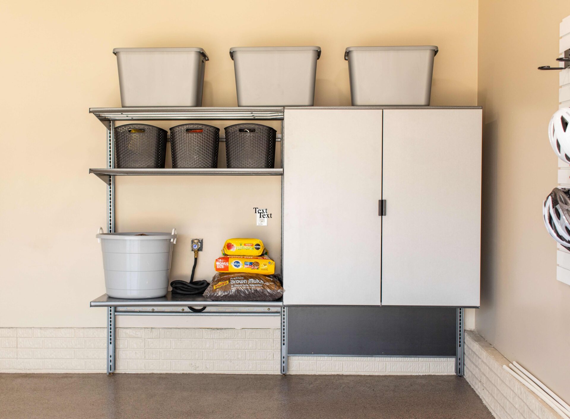 garage cabinets with shelving