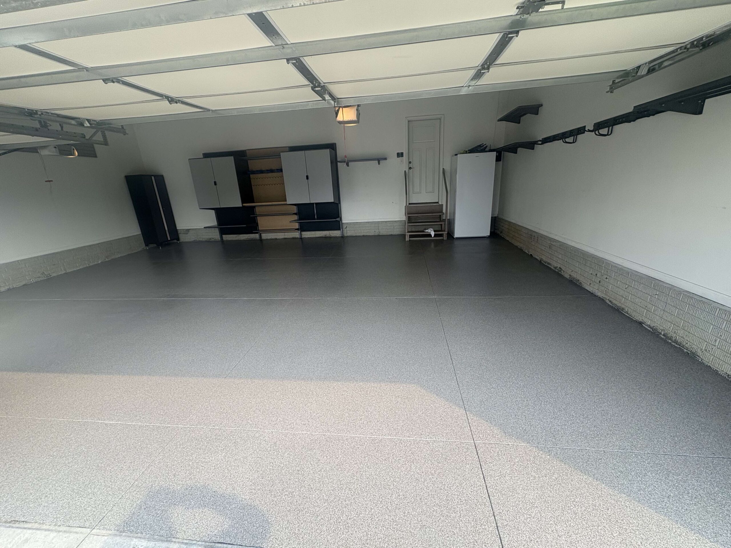 Polyaspartic floor coating and storage