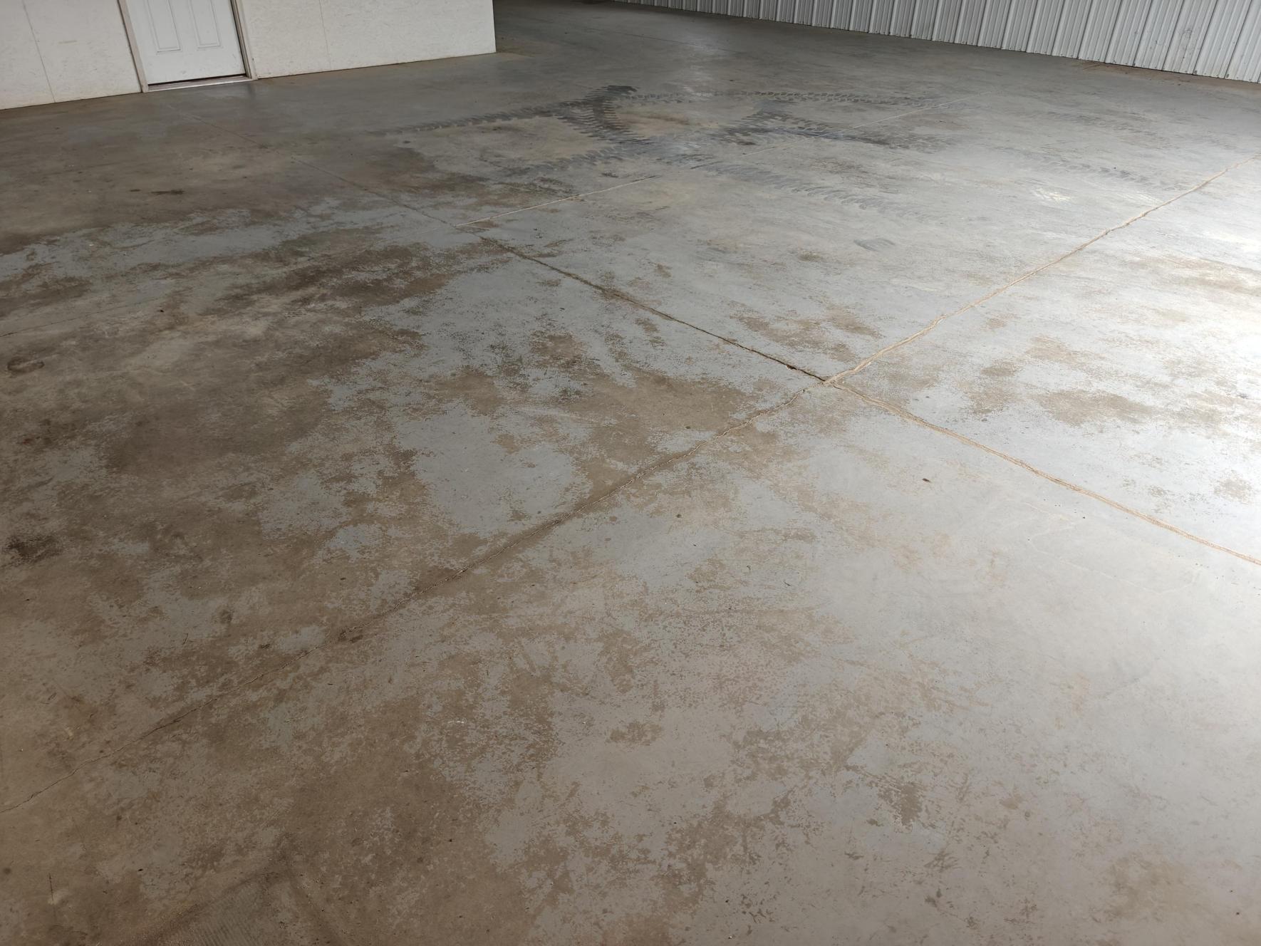 Dingy garage flooring