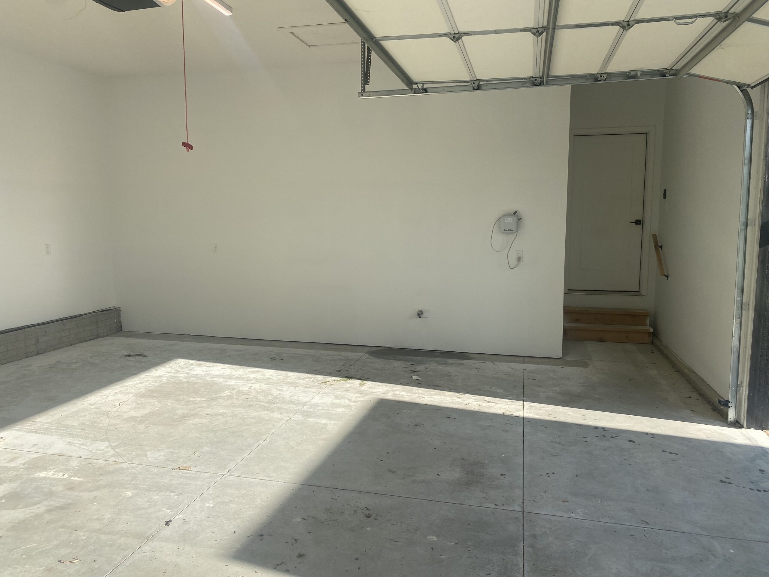 Empty garage with no storage