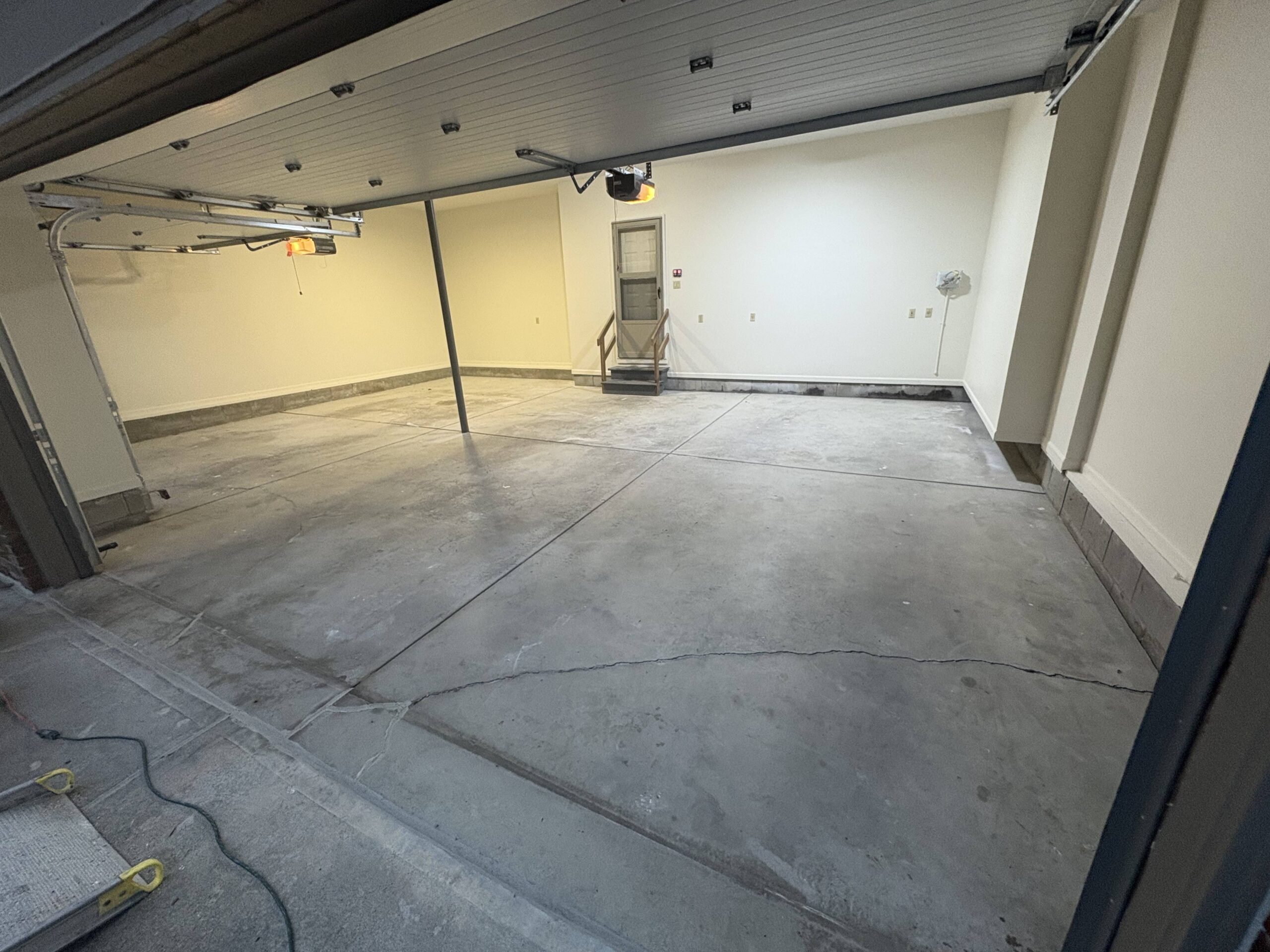 uncoated garage concrete