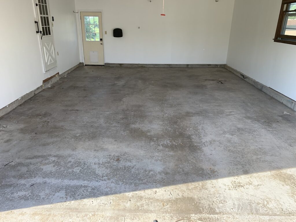 Garage Floor In Elkorn before a garage floor coating