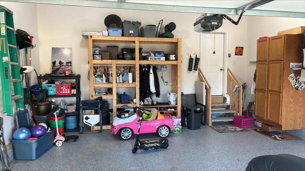 Messy Garage Before Storage
