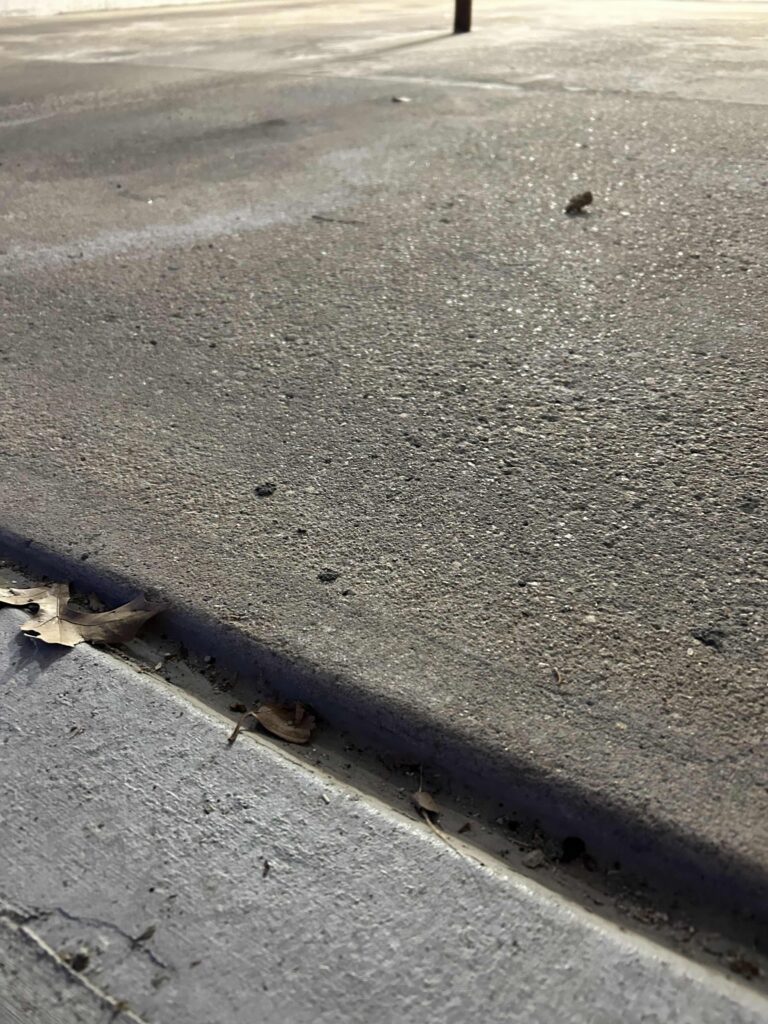 Garage Expansion Joint before it is filled