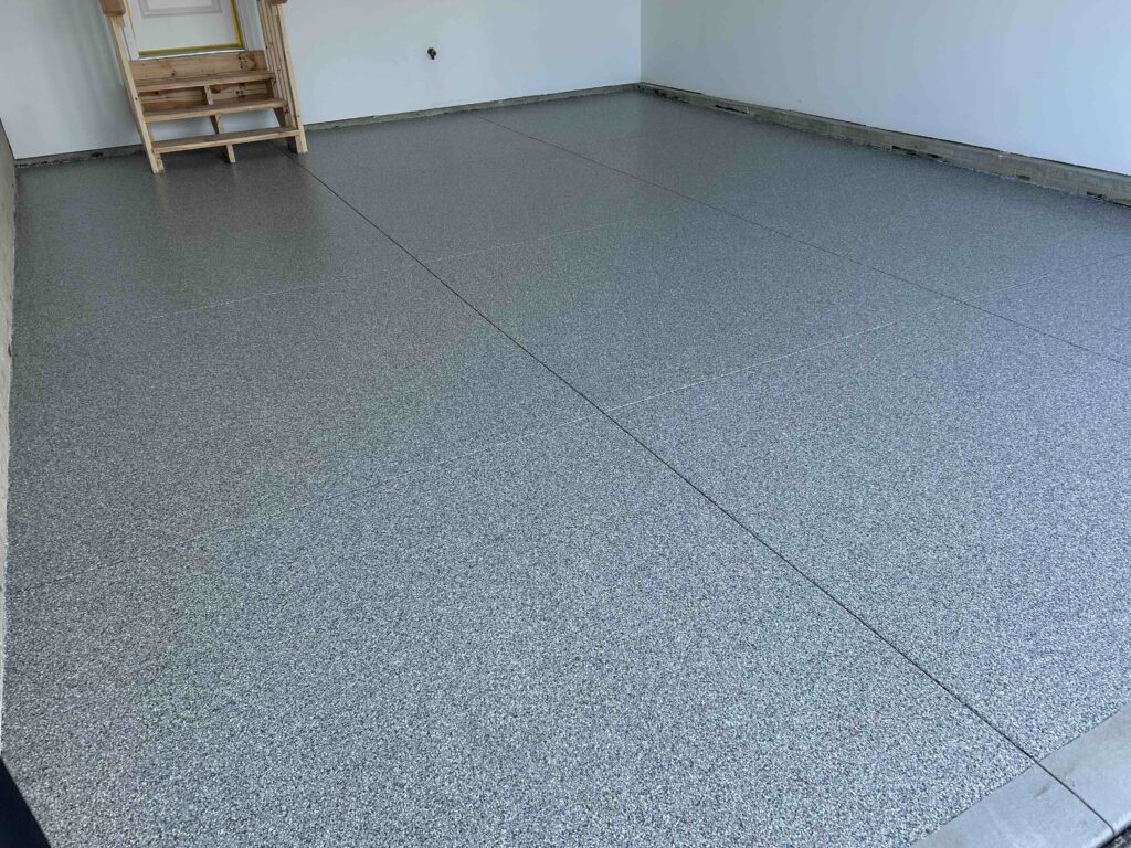 Garage Floor Coating in Lincoln in the color pewter