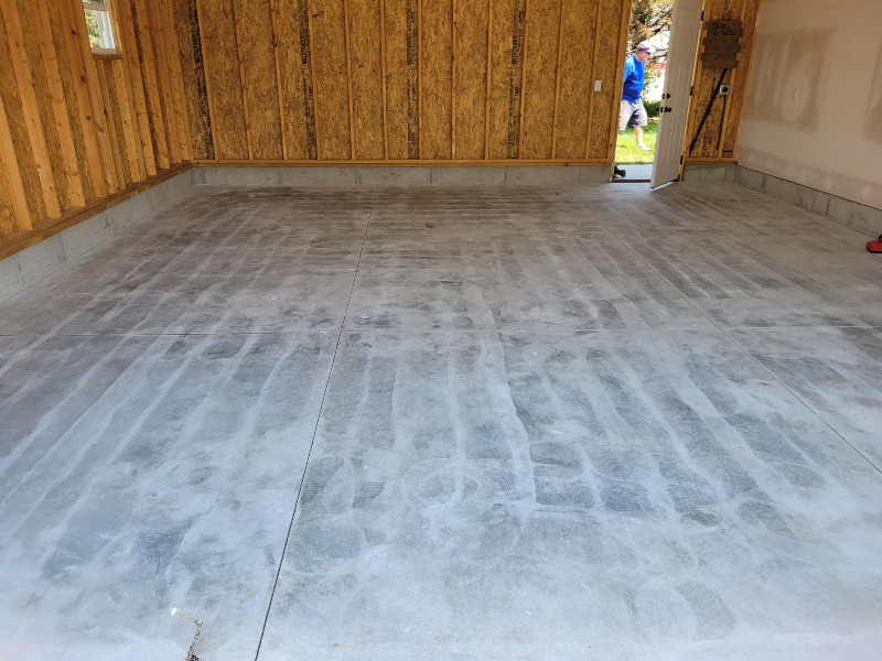 Grinded Garage Floor Before a Garage Floor Coating