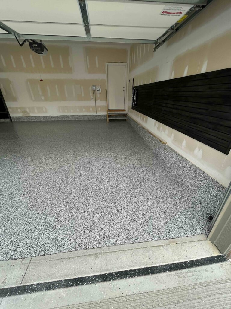 garage floor coating and garage slatwall in bennington