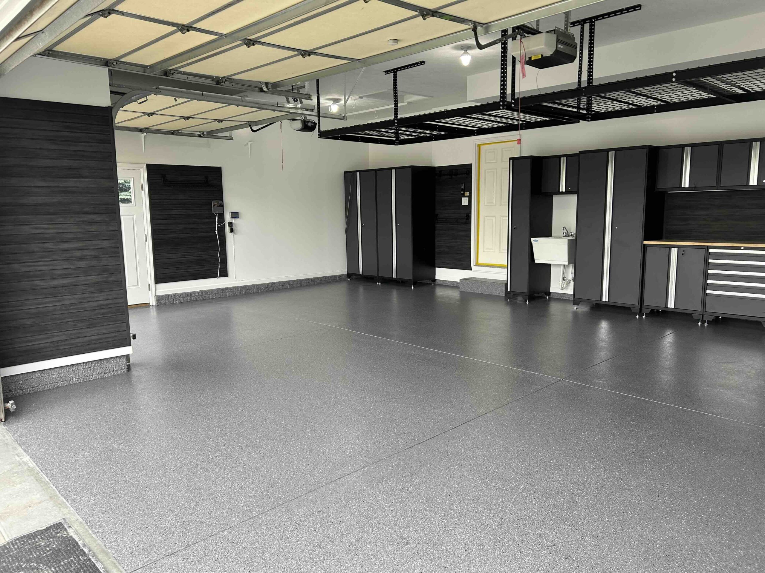 garage floor coating and garage storage in council bluffs