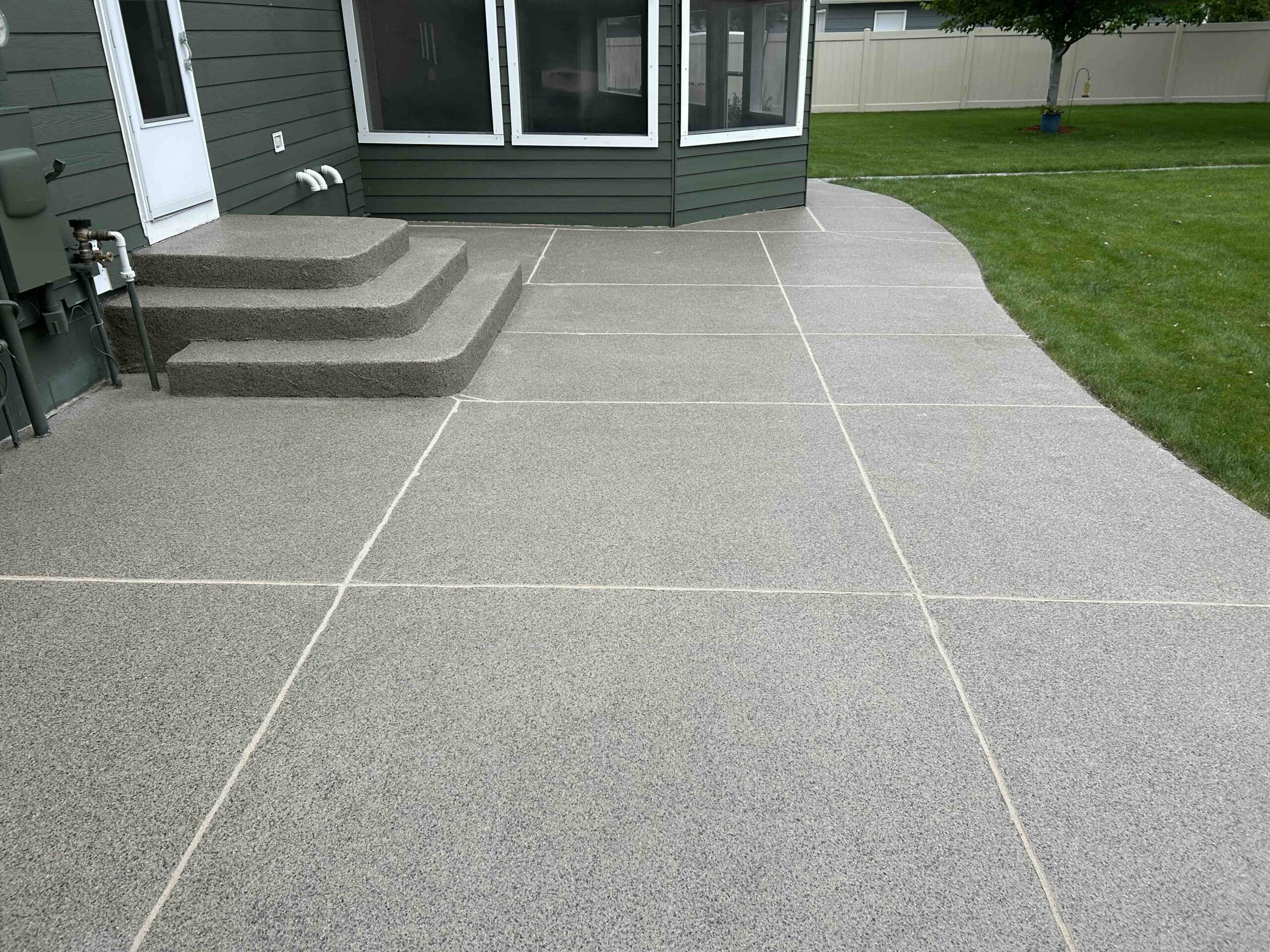Exterior epoxy coating in lincoln after Hello Garage